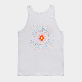 Flower and radiation lines Tank Top